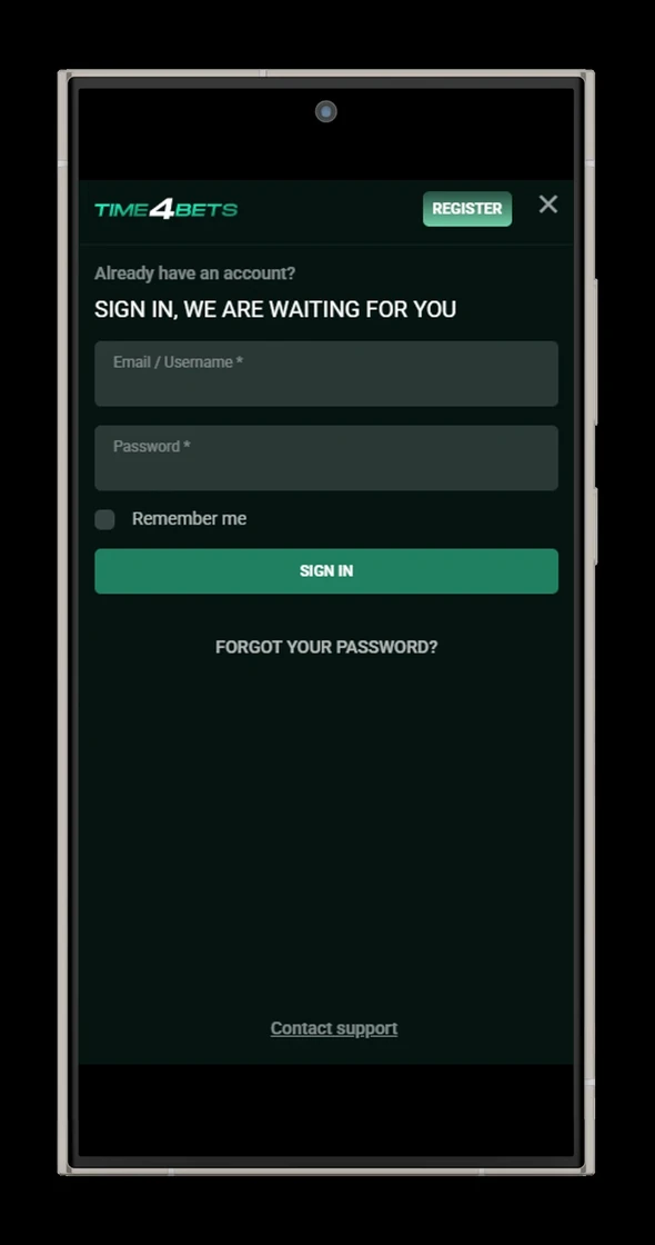 Checklist of documents and contact information required before registering a Time4Bets Canada account